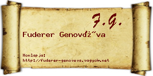 Fuderer Genovéva névjegykártya